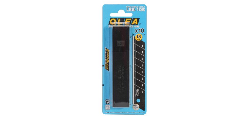 Schwarze Klinge für Cutter LBB-10B - Hülle von 10
