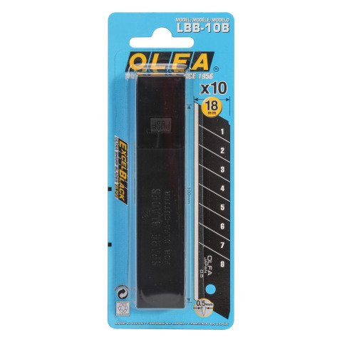 Cuchilla de Cúter negra Olfa LBB-10B - Estuche de 10