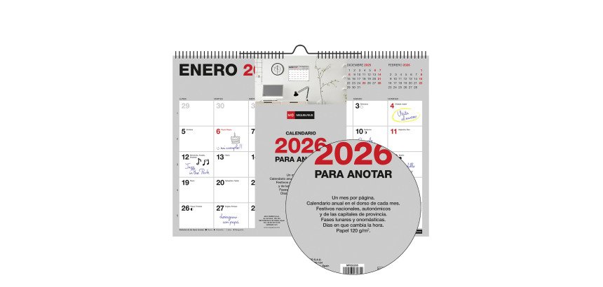 Calendario de Pared A3 Castellano Miquelrius