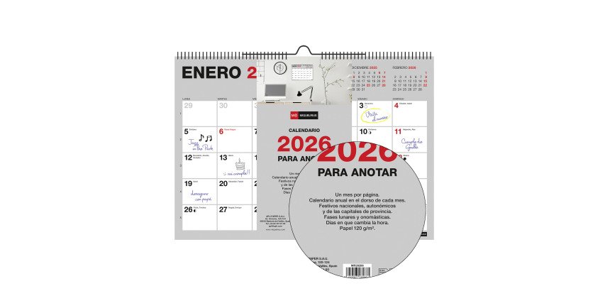 Calendario de Pared A4 Castellano Miquelrius