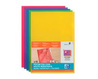 Plastic corner sleeves Elba A4  PVC 15/100e assortment - pack of 10