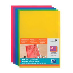 Plastic dossiermappen Elba A4  PVC 15/100e geassorteerde kleuren - pak van 10