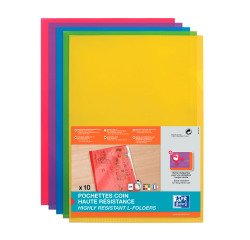 Plastic corner sleeves Elba A4  PVC 15/100e assortment - pack of 10