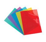 Chemises coin plastique Oxford A4 PVC 15/100e couleurs assorties - Paquet de 100
