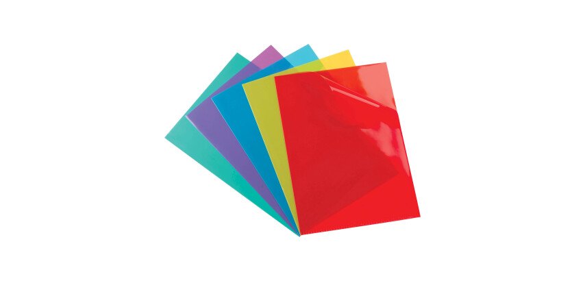 Plastic corner sleeves Elba A4  PVC 15/100e assortment - pack of 100