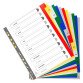 Intercalaire A4+ polypropylène couleur Exacompta 12 onglets mensuels multicolores - 1 jeu