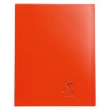 Cahier Koverbook Clairefontaine 24 x 32 cm grand carreaux 96 pages - rouge
