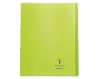 Cahier Koverbook Clairefontaine 24 x 32 cm grand carreaux 96 pages - vert