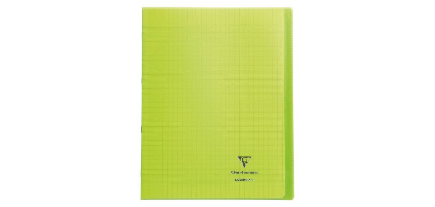 Cahier piqué Koverbook Clairefontaine - 24 x 32 cm - grands carreaux - 96 pages