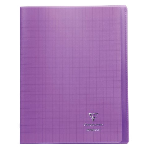 Cuaderno Koverbook Clairefontaine 24 x 32 cm cuadros grandes 96 páginas violeta
