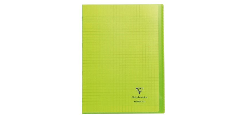 Cahier piqué Koverbook Clairefontaine - A4 21 x 29,7 cm - grands carreaux - 96 pages