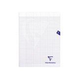 Cahier piqué Clairefontaine Mimesys 24 x 32 cm grands carreaux 96 pages - incolore