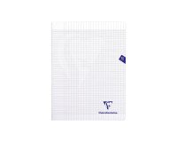 Cahier piqué Mimesys Clairefontaine - 24 x 32 cm - grands carreaux - 96 pages  - Bleu