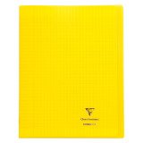 Cahier Koverbook Clairefontaine 24 x 32 cm grand carreaux 96 pages - jaune
