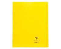 Cahier Koverbook Clairefontaine 24 x 32 cm grand carreaux 96 pages - jaune