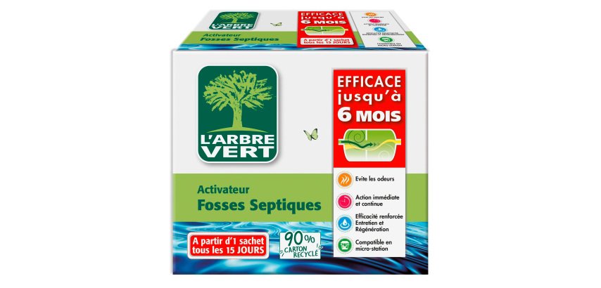 Activateur biologique pour fosses septiques L’Arbre Vert – 420 g