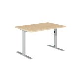 Bureau droit Idéa L 120 cm pieds métal finition aluminium