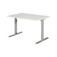Bureau droit Idéa L 120 cm pieds métal finition aluminium