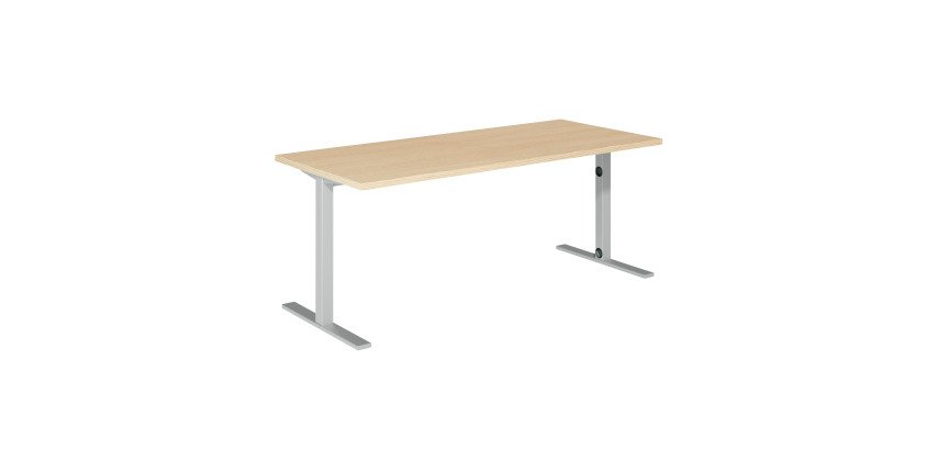 Bureau droit piètement métal Optyma