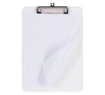 Porte-bloc A4 plastique transparent Alba - 23 x 31,5 cm