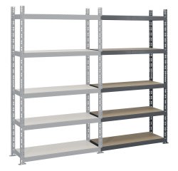 Rayonnage industriel - Elément suivant H 200 x L 130 cm x P 40 cm