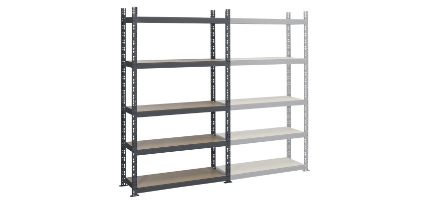 Rayonnage industriel - Élément départ H 200 x L 130 x P 40 cm