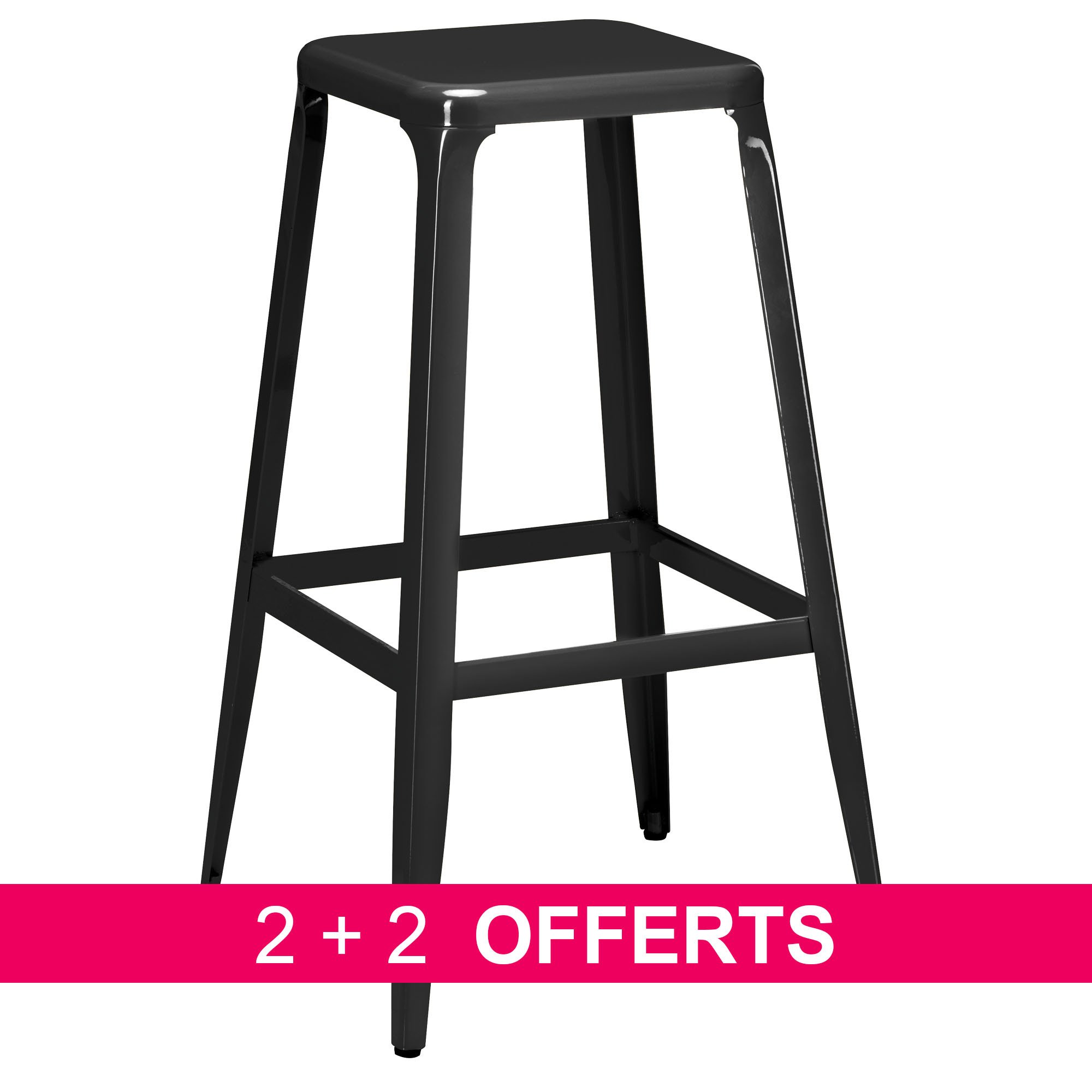 Pack with 2 footstools Métalo + 2 for free 
