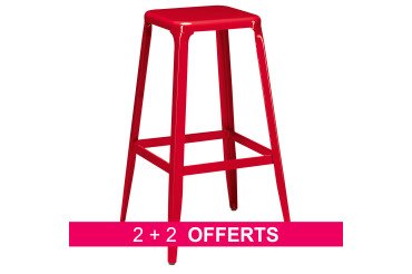 Pack de 2 tabourets Métalo + 2 offerts