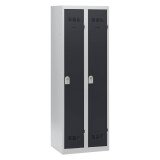 Vestiaire 2 colonnes Color monobloc industrie propre anthracite