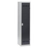Vestiaire 1 colonne Color monobloc industrie salissante corps gris porte anthracite