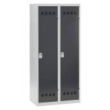 Vestiaire 2 colonnes Color monobloc industrie salissante anthracite