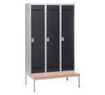 Vestiaire Color - 3 colonnes monobloc/industrie salissante