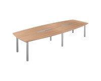 Modular meeting table with metal base Belem