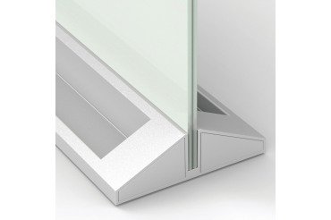 Schirmwand für Arbeitstisch in magnetischem Glas H 44,5 x B 58,5 cm Nobo