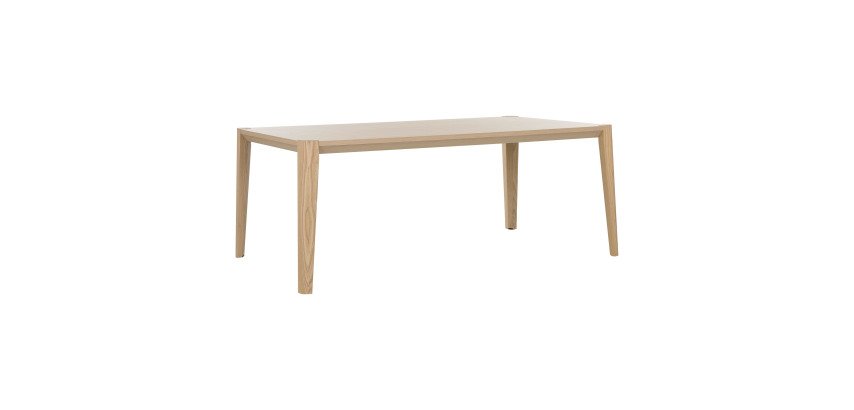 Bureau droit de direction Ostrahl L 200 x P 90 plateau chêne piètement frêne massif