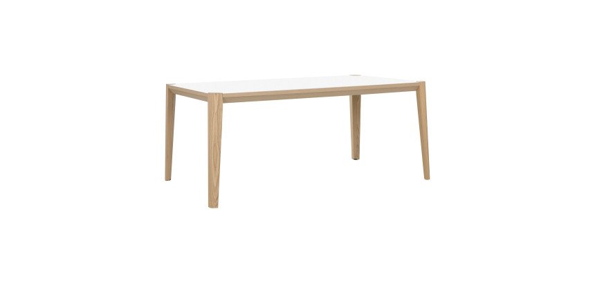 Bureau droit L 180 cm Absolu piétement frêne massif