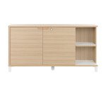 Crédence 2 portes hauteur 83 cm Ostrahl chêne