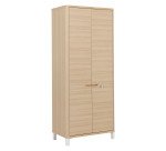 Armoire haute portes battantes H 188 x L 80 cm Ostrahl chêne