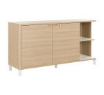 Crédence 2 portes hauteur 83 cm Ostrahl chêne