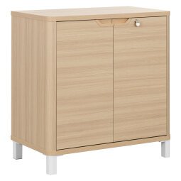 Low cabinet H 83,5 cm with swinging doors Ostrahl oak 