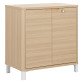 Armoire basse H 83,5 cm à portes battantes Ostrahl chêne