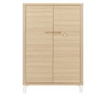 Armoire mi-hauteur portes battantes chêne L 80 x H 118 cm - Absolu