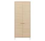 Armoire haute portes battantes H 188 x L 80 cm Ostrahl chêne