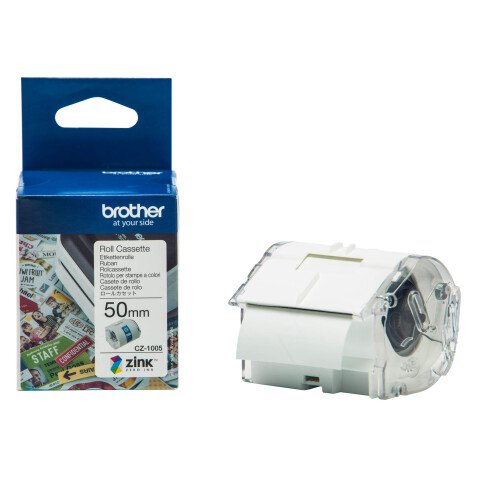 Etichette in rotolo Brother lunghezza continua Brother CZ1005 50 mm x 5 m bianco