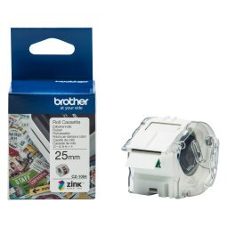 Brother CZ-1004 Authentic Label Tape Self Adhesive White 25 mm  x 5m