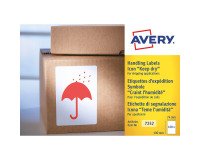 Etiquetas en rollo para envíos preimpresas con el icono "mantener alejado del agua" 74 x 100 mm