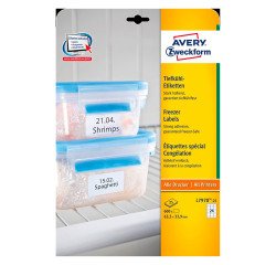 Etiquetas para el congelador contacto directo con los alimentos 63,5 x 33,9