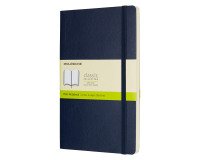 Carnet piqué Moleskine souple bleu nuit 13 x 21 cm - ivoire uni - 192 pages