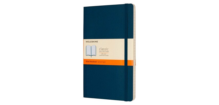 Notizbuch Moleskine flexibel 13 x 21 cm Elfenbein liniert 192 Blatt