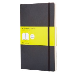 Cuaderno Moleskine flexible 13 x 21 cm marfil liso 192 páginas negro